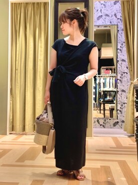 「RAY CASSIN（レイカズン）のアイテム（ワンピース/ドレス）」を使った、みぃーさん（レディース・153cm）の夏コーディネート