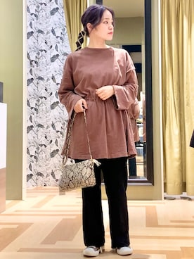 「Sugar spoon（シュガースプーン）のアイテム」を使った、みぃーさん（レディース・153cm）の秋コーディネート