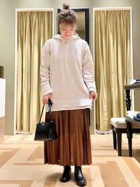 「Legato Largo（レガートラルゴ）のアイテム」を使った、みぃーさん（レディース・153cm）の冬コーディネート