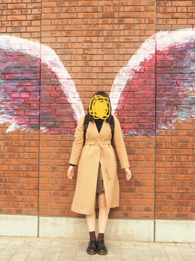 「横浜」｜「アイテム（その他アウター）」を使った、せえらさん（レディース・160cm）の春コーディネート