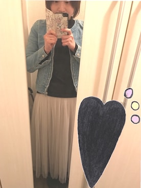 「nusy（ヌージー）のアイテム（ジャケット/アウター）」を使った、YUKIEさん（レディース・156cm）の冬コーディネート