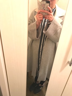「スナイデル」｜「アイテム（チェスターコート）」を使った、YUKIEさん（レディース・156cm）の冬コーディネート