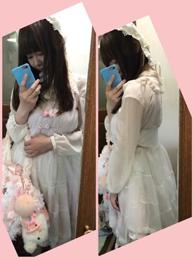「ボンネット」｜「アイテム（その他）」を使った、🍬フユ🍬さん（レディース・158cm）の春コーディネート