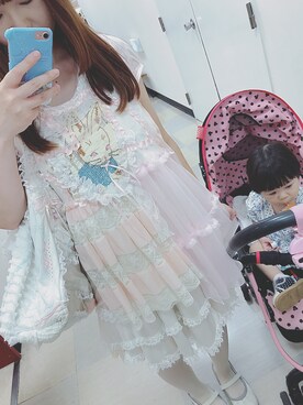 「白ピンクコーデ」｜🍬フユ🍬さん（レディース・158cm）の夏コーディネート