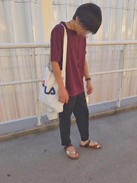 「DAISO（DAISO）のアイテム（アナログ腕時計）」を使った、D4ikiさん（メンズ・167cm）の夏コーディネート