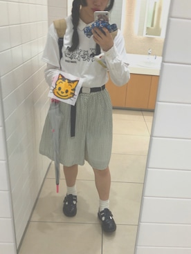 「大学」｜❕さん（レディース・160cm）の夏コーディネート