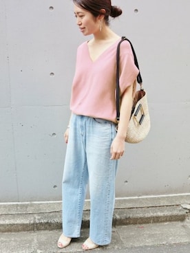 「コクーンシルエット」｜Woodyさん（レディース・160cm）の春コーディネート
