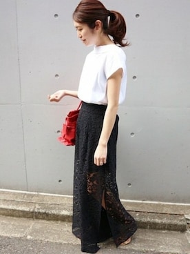 「IENA（イエナ）のアイテム（バッグ）」を使った、Woodyさん（レディース・160cm）の春コーディネート