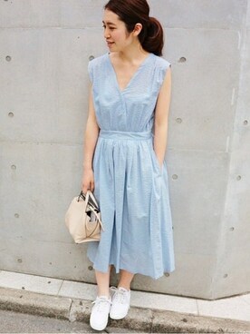 「IENA（イエナ）のアイテム（ワンピース/ドレス）」を使った、Woodyさん（レディース・160cm）の夏コーディネート