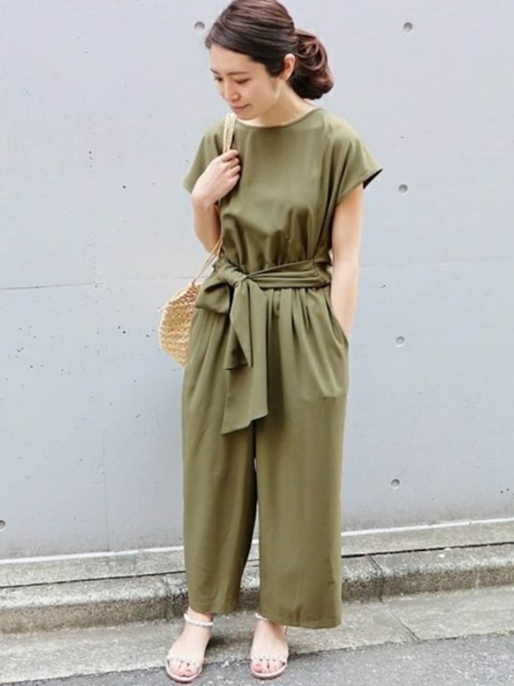 IENA✩関西限定✩別注ジョーゼットオールインワン IENA（イエナ）の「リボンジョーゼットオールインワン◇（つなぎ