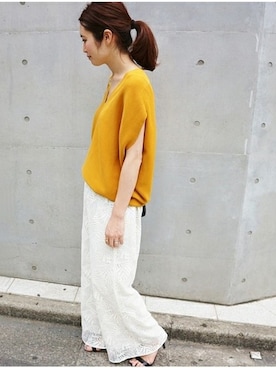 「IENA LA BOUCLE（イエナラブークル）のアイテム」を使った、Woodyさん（レディース・160cm）の夏コーディネート