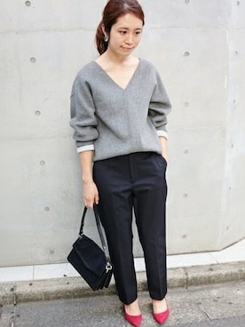 「カラーパンプス」｜Woodyさん（レディース・160cm）の秋コーディネート