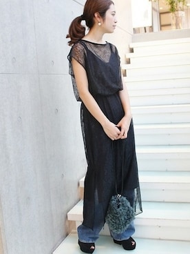 「IENA（イエナ）のアイテム（パンツ）」を使った、Woodyさん（レディース・160cm）の秋コーディネート