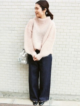 キッドモヘヤローゲージ畦ハイネックプルオーバー◇を使った人気