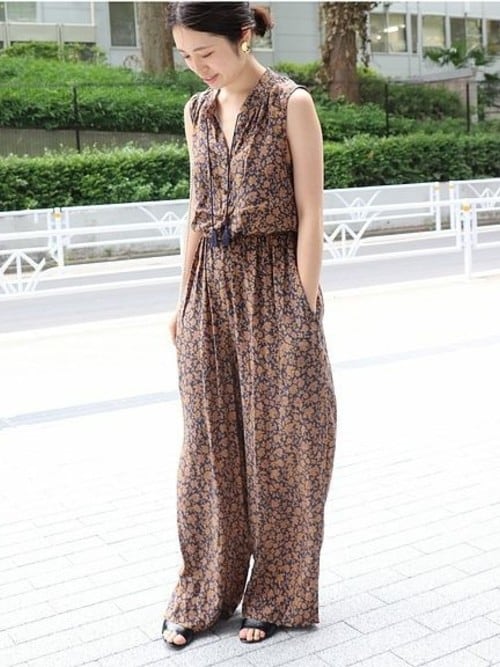 IENA IPEKER フラワープリント　ノースリーブオールインワン M 20180625185300914_500.jpg