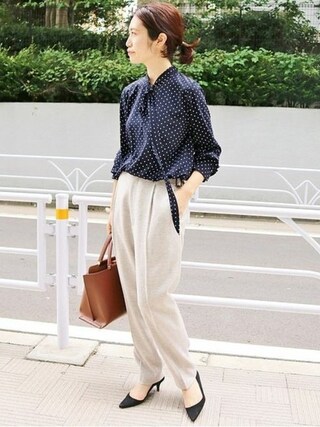 おすすめ*✰IENA ボウタイ ドット ブラウス 未使用品 タグ付き 人気