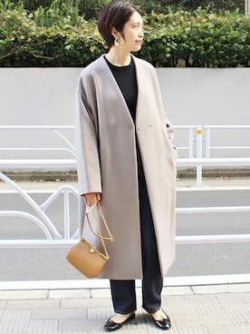 「IENA（イエナ）のアイテム（アクセサリー）」を使った、Woodyさん（レディース・160cm）の冬コーディネート