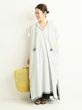 「IENA（イエナ）のアイテム（ワンピース/ドレス）」を使った、Woodyさん（レディース・160cm）の夏コーディネート