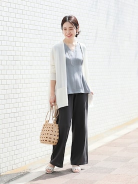 「IENA（イエナ）のアイテム（パンツ）」を使った、Woodyさん（レディース・160cm）の春コーディネート