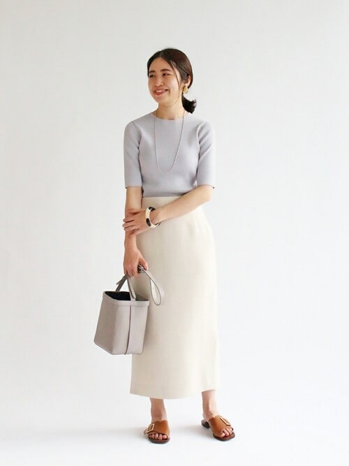 未使用タグ付き IENA リネンライクツイードジャケット 36 グレー IENA - 美品 IENA リネンライクツイードスカート ベージュ 36