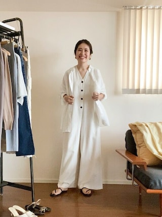 IENA（イエナ）の「アセテートコットンリネンオールインワン