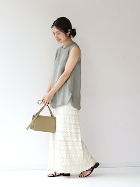 「IENA（イエナ）のアイテム」を使った、Woodyさん（レディース・160cm）の夏コーディネート