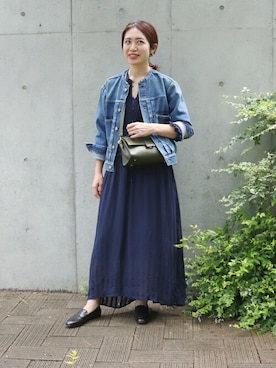 「IENA」｜「アイテム（ブルゾン）」を使った、Woodyさん（レディース・160cm）の夏コーディネート