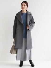 20AW IENA ダブルモッサコート グレー IENA（イエナ）の「ダブルモッサコート◇（その他アウター）」 - WEAR