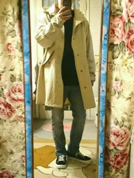 「GUコーデ」｜「アイテム（モッズコート）」を使った、こうじ@プチプラさん（メンズ・172cm）の冬コーディネート
