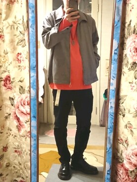 「UNIQLOU」｜「アイテム（その他アウター）」を使った、こうじ@プチプラさん（メンズ・172cm）の春コーディネート