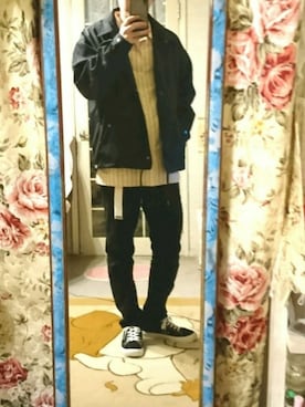 「UNIQLOU」｜「アイテム（その他アウター）」を使った、こうじ@プチプラさん（メンズ・172cm）の冬コーディネート