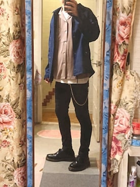 「デニムコーチジャケット」｜「アイテム（ブルゾン）」を使った、こうじ@プチプラさん（メンズ・172cm）の秋コーディネート