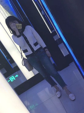「ZARA KIDSのアイテム（ブルゾン）」を使った、小狗子777さん（レディース・155cm）の春コーディネート