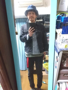 「ベレー帽推奨委員会」｜「アイテム（デニムジャケット）」を使った、キヨキヨさん（メンズ・167cm）の春コーディネート