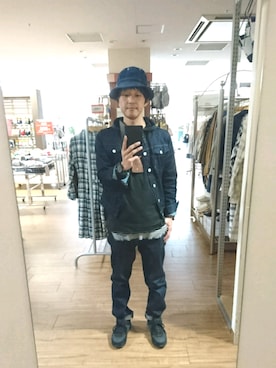 「ベレー帽推奨委員会」｜「アイテム（デニムジャケット）」を使った、キヨキヨさん（メンズ・167cm）の春コーディネート