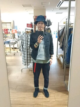 「ベレー帽推奨委員会」｜「アイテム（デニムジャケット）」を使った、キヨキヨさん（メンズ・167cm）の春コーディネート