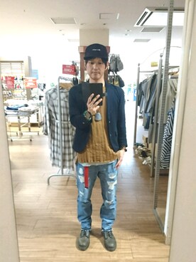 「ベレー帽推奨委員会」｜「アイテム（キャップ）」を使った、キヨキヨさん（メンズ・167cm）の春コーディネート
