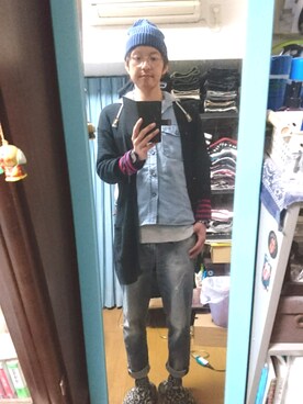 「ベレー帽推奨委員会」｜「アイテム（ニットキャップ/ビーニー）」を使った、キヨキヨさん（メンズ・167cm）の春コーディネート