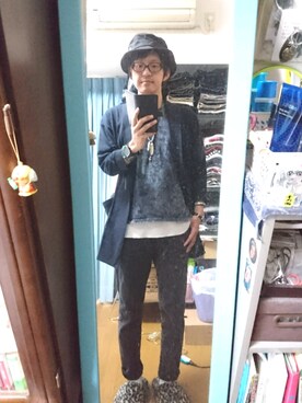 「CURRENT（カレント）のアイテム（トップス）」を使った、キヨキヨさん（メンズ・167cm）の春コーディネート