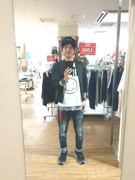 「ベレー帽推奨委員会」｜「アイテム（キャップ）」を使った、キヨキヨさん（メンズ・167cm）の春コーディネート