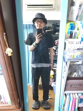 「ベレー帽推奨委員会」｜「アイテム（チノパンツ）」を使った、キヨキヨさん（メンズ・167cm）の夏コーディネート