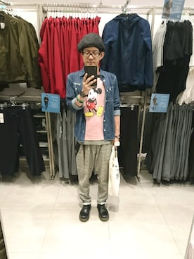 「ベレー帽推奨委員会」｜「アイテム（スラックス）」を使った、キヨキヨさん（メンズ・167cm）の夏コーディネート