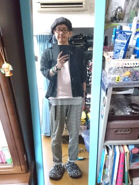 「ベレー帽推奨委員会」｜「アイテム（スラックス）」を使った、キヨキヨさん（メンズ・167cm）の夏コーディネート