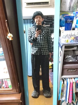 「ベレー帽推奨委員会」｜「アイテム（スラックス）」を使った、キヨキヨさん（メンズ・167cm）の秋コーディネート