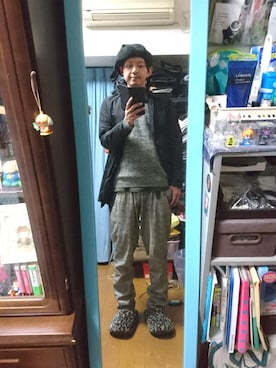 「ベレー帽推奨委員会」｜「アイテム（ステンカラーコート）」を使った、キヨキヨさん（メンズ・167cm）の秋コーディネート