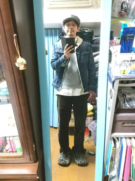 「ベレー帽推奨委員会」｜「アイテム（キャップ）」を使った、キヨキヨさん（メンズ・167cm）の秋コーディネート