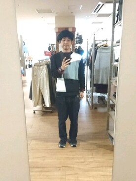 「ベレー帽推奨委員会」｜「アイテム（スウェット）」を使った、キヨキヨさん（メンズ・167cm）の秋コーディネート