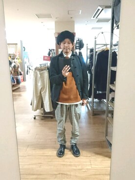 「ベレー帽推奨委員会」｜「アイテム（その他アウター）」を使った、キヨキヨさん（メンズ・167cm）の秋コーディネート