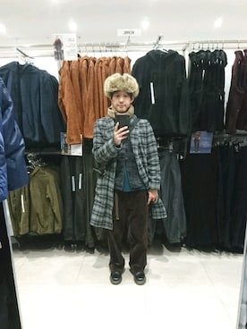 「ベレー帽推奨委員会」｜「アイテム（デニムジャケット）」を使った、キヨキヨさん（メンズ・167cm）の冬コーディネート