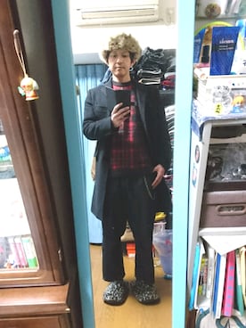 「ベレー帽推奨委員会」｜「アイテム（チェスターコート）」を使った、キヨキヨさん（メンズ・167cm）の冬コーディネート